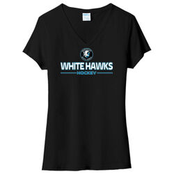 White Hawks - Ladies Tri Blend V Neck Tee Thumbnail