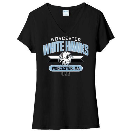 White Hawks - Ladies Tri Blend V Neck Tee Thumbnail