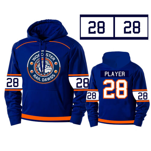 Navy Rail Dawgs Custom Hoodie - ADULT Thumbnail