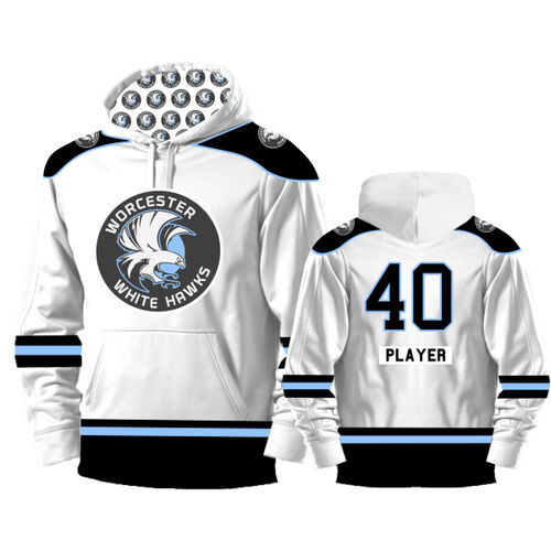 White Hawks - White Custom Hoodie - YOUTH Thumbnail