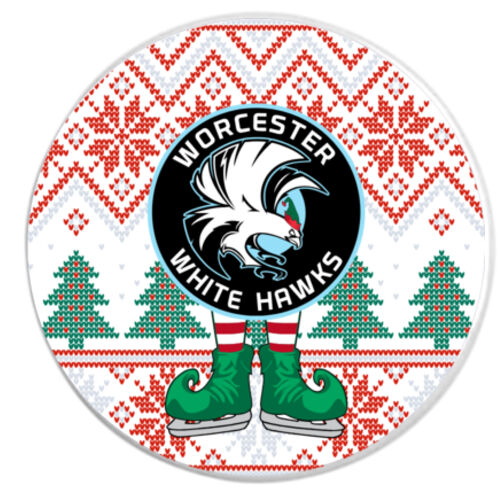 White Hawks - 2.75" Round Ceramic Ornament Thumbnail