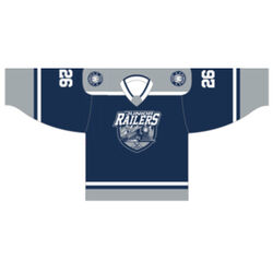 NEW Junior Railers Navy Jersey (2017 AAA, 2017 Travel, Midgets and House League Required, Option for Older Teams) Thumbnail