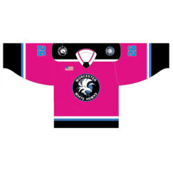 NEW White Hawks Pink Jersey (8U Required, Option for Older Teams) Thumbnail